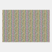 multikleurige strook getinte luipaardprint inpakpapier vel (Voorkant 2)