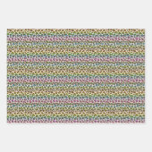 multikleurige strook getinte luipaardprint inpakpapier vel (Voorkant)