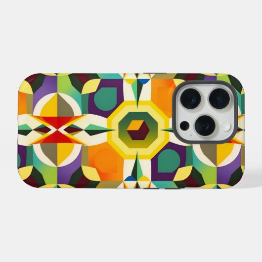 Multikleurige vorm 1 iPhone hoesje (Achterkant horizontaal)