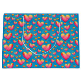 Multikleurige Waterverf Harten Cadeautas (Voorkant)