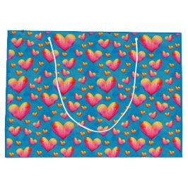 Multikleurige Waterverf Harten Cadeautas