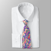 Multikleurige Waterverf Patroon Necktie Stropdas (Gebonden)