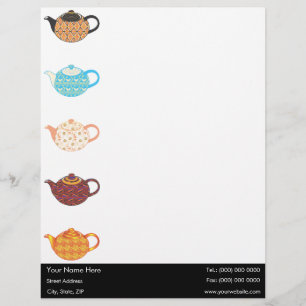 Multikolte Tea Kettles Briefhoofd Ontwerp
