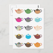 Multikolte Tea Kettles Briefkaart (Voorkant / Achterkant)