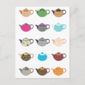 Multikolte Tea Kettles Briefkaart (Voorkant)