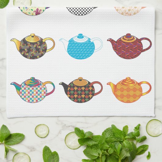 Multikolte Tea Kettles Theedoek (Gevouwen)