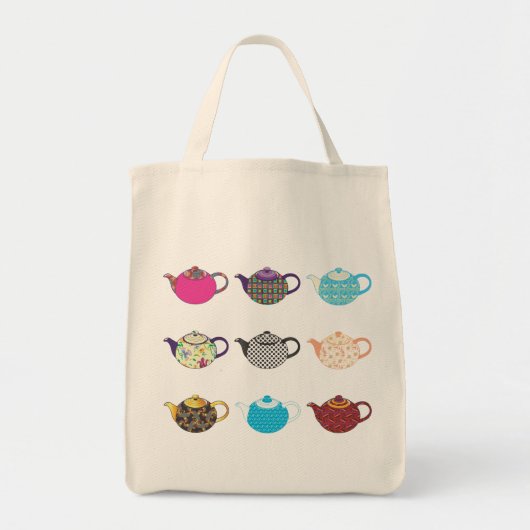 Multikolte Tea Kettles Tote Bag (Voorkant)
