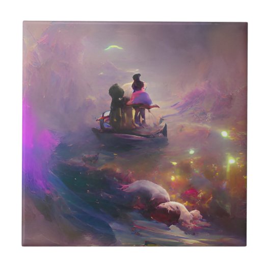 Multilayered droomkleurig tegeltje (Voorkant)