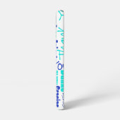 Multilingual Blue Turquoise Hartelijk dank Samsung Galaxy Hoesje (Linkerkant)