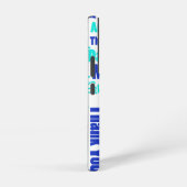 Multilingual Blue Turquoise Hartelijk dank Samsung Galaxy Hoesje (Rechterkant)