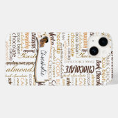 Multilingual Chocolate Typography Word Cloud Case-Mate iPhone Case (Achterkant (horizontaal))