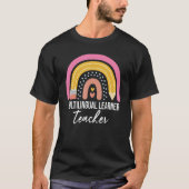 Multilingual Learner Teacher Leopard Rainbow  Teac T-shirt (Voorkant)
