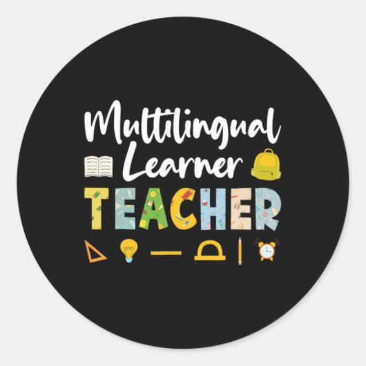 Multilingual Learner Teachers - Bilingual Educator Ronde Sticker (Voorkant)