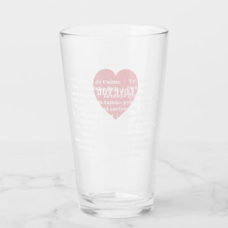 Multilingual Love Tumbler Red Heart Custom Design