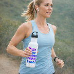 Multilingual Peace Typography with Pastel Hearts Waterfles<br><div class="desc">Are you looking for a water bottle that has a positive message?  This water bottle says peace in French,  Spanish,  English,  Polish and Dutch with a colorful pattern of pastel hearts.</div>
