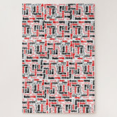 Multilingual Typography Thank You Red Black Legpuzzel (Verticaal)