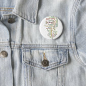 Multilinguale Hakuna Matata wereldwolk kunst Ronde Button 5,7 Cm (In situ)