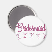 MultiMartini-Bridesmaid-Roze Magneet (Voorkant / Achterkant)