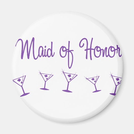MultiMartini-MaidHonor-Purp Magneet (Voorkant)
