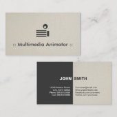 Multimedia Animator Simple Elegant Professional Visitekaartje (Voorkant / Achterkant)