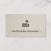 Multimedia Animator Simple Elegant Professional Visitekaartje (Voorkant)