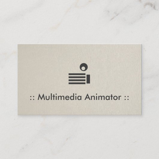 Multimedia Animator Simple Elegant Professional Visitekaartje (Voorkant)