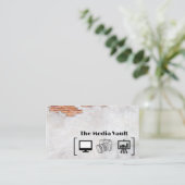 Multimedia | Bakstenen muur Visitekaartje (Staand voorkant)