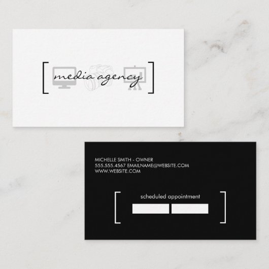 Multimedia / Benoeming Afsprakenkaartje (Voorkant / Achterkant)