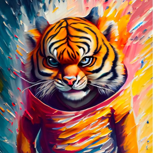 Multimedia coole tijger met attitude