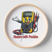Multimeter Cartoon Meet met Precisie Muurklok (Voorkant)