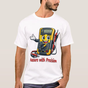 Multimeter Cartoon Meet met Precisie T-Shirt