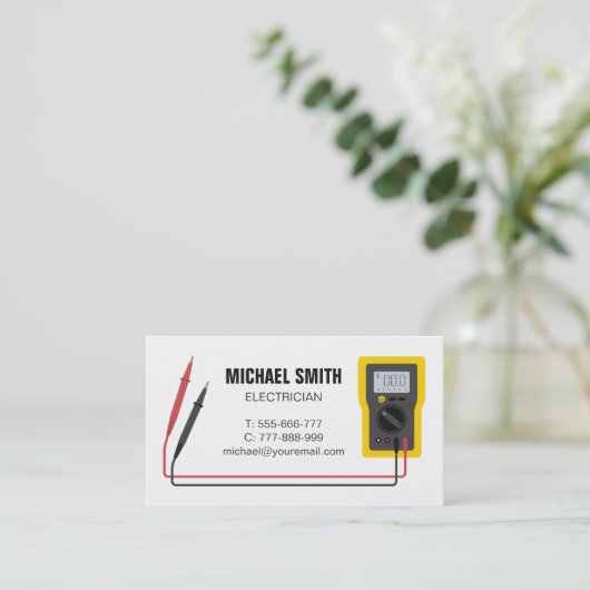 Multimeter Electricia Visitekaartje (Staand voorkant)