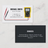 Multimeter elektricien visitekaartje (Voorkant / Achterkant)