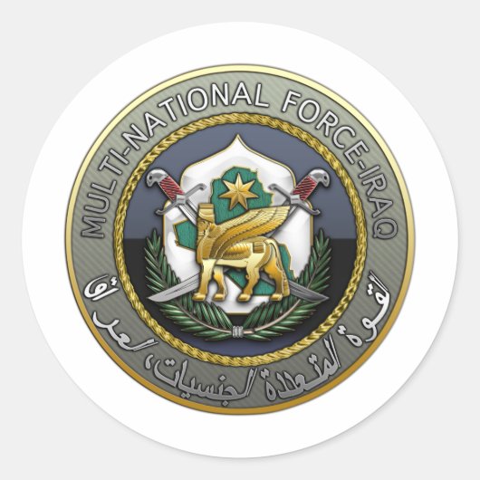 Multinationale troepenmacht - Irak Ronde Sticker (Voorkant)