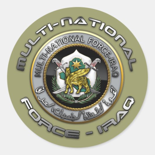 Multinationale troepenmacht - Irak Ronde Sticker (Voorkant)