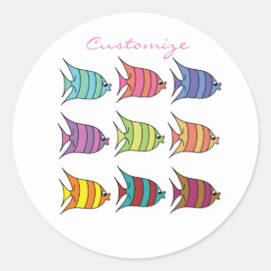 Multinorge Tropische vis Thunder_Cove Ronde Sticker