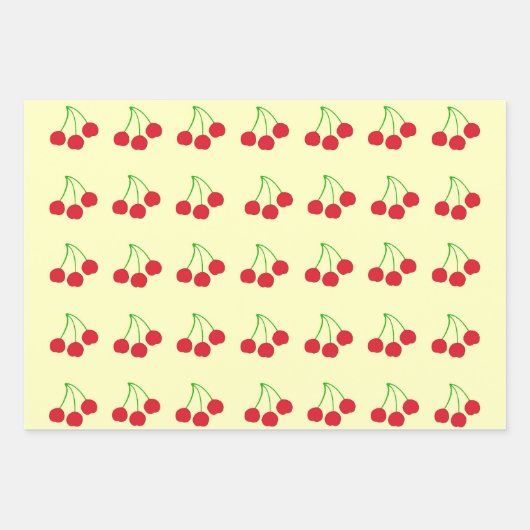 Multipack-papier voor kersen (drie vellen) inpakpapier vel (Voorkant 2)