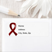 Multipel Myeloma Burgundy Ribbon 3 Etiket (Insitu)