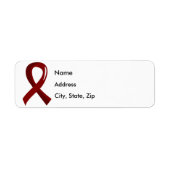 Multipel Myeloma Burgundy Ribbon 3 Etiket (Voorkant)