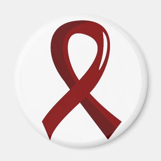Multipel Myeloma Burgundy Ribbon 3 Magneet (Voorkant)