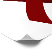 Multipel Myeloma Burgundy Ribbon 3 Poster (Hoek)