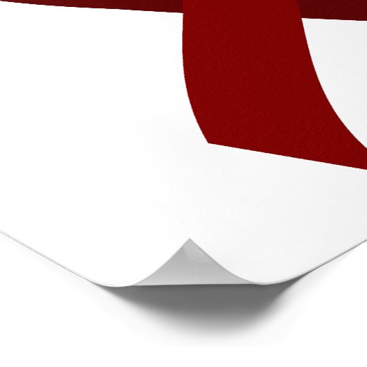 Multipel Myeloma Burgundy Ribbon 3 Poster (Hoek)