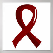 Multipel Myeloma Burgundy Ribbon 3 Poster (Voorkant)