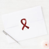 Multipel Myeloma Burgundy Ribbon 3 Ronde Sticker (Envelop)