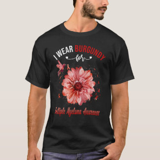 Multipel Myeloom Awarenessi Draag Roze Hummingbird T-shirt