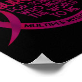 Multipel myeloom Bewustzijn Bourgogne lint I Draag Poster (Hoek)