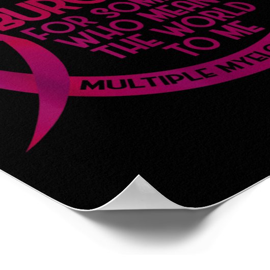 Multipel myeloom Bewustzijn Bourgogne lint I Draag Poster (Hoek)