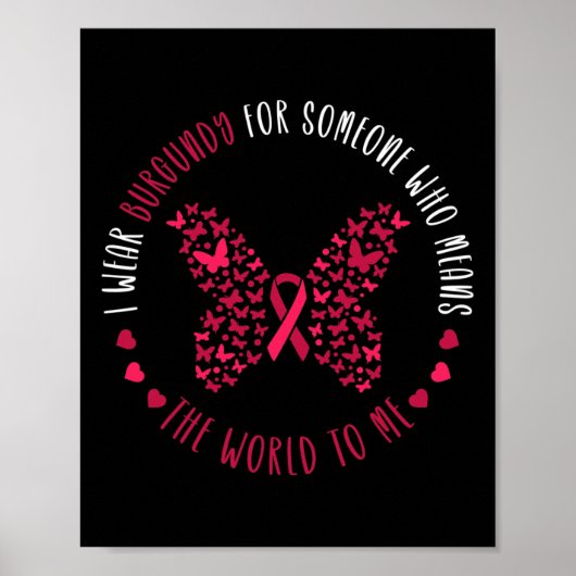 Multipel myeloom bewustzijn Ik Draag Bourgondië vo Poster (Voorkant)