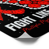 Multipel myeloom Bewustzijn Vecht Bloedkanker Zoal Poster (Hoek)