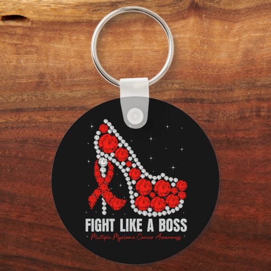 Multipel myeloom Bewustzijn Vecht Bloedkanker Zoal Sleutelhanger (Achterkant)